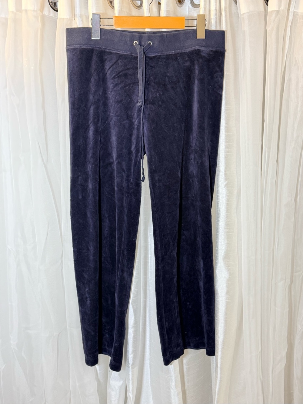 Juicy Couture Navy Velour Drawstring Joggers
